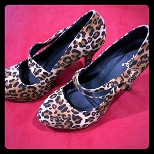 Leopard print heels
